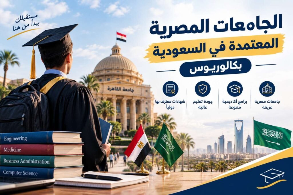 الجامعات المصرية المعتمدة في السعودية بكالوريوس